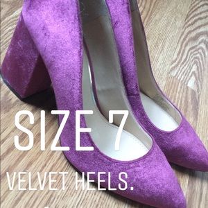Velvet heels